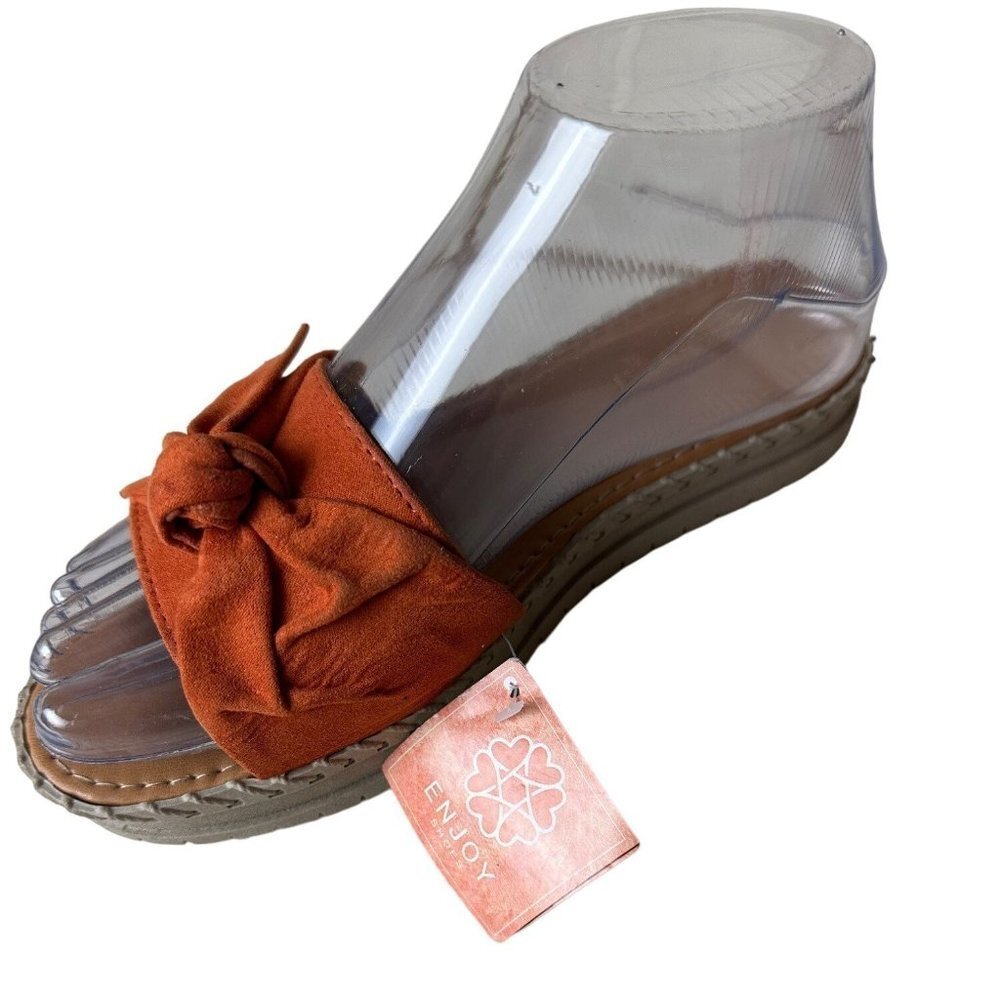 Enjoy Shoes  Women's Sandals Slippers Synthetic Orange Size 6 Uk 4 Sku 2529 - Picture 11 of 11